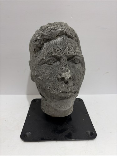 Rara scultura busto viso - , uomo