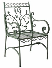 Sedia da giardino stile country poltrona da giardino poltrona con braccioli sedia in ferro sedia antica retrò