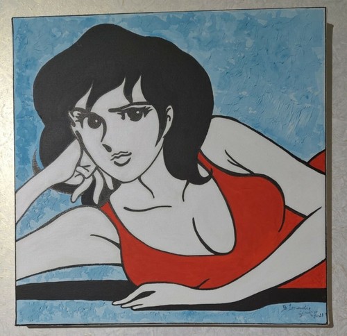 Telaio con tela quadro dipinto - con,