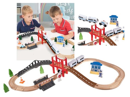 Pista treno legno - pista, in