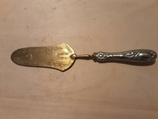 VECCHIA PALETTA DA DOLCI IN OTTONE E LEGA OTTIMO STATO LUNGHEZZA 29 CM