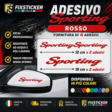 4 ADESIVI scritta Sporting