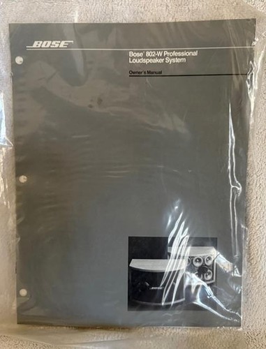 Bose 802 altoparlanti - 802, manuale