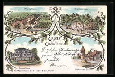 Litografia Hannover, Eilenriede - Horseethurm, Gasthaus Bischofshole, Döhrene 