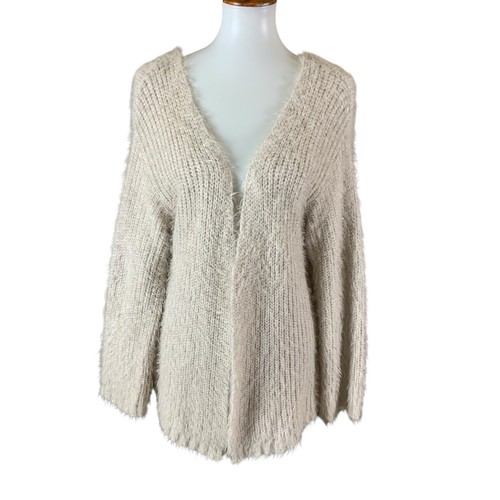 Cardigan morbido beige soffice