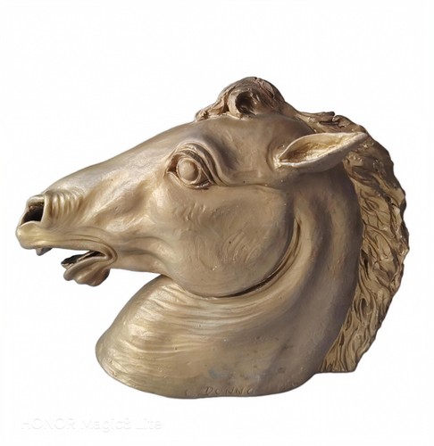 Scultura cavallo testa - testa, epoca