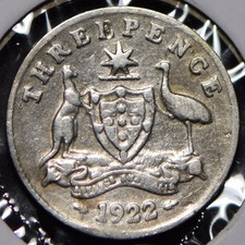Australia 1922 3 Pence Canguro