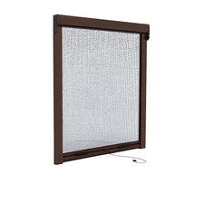 Zanzariera verticale a molla Z30 in kit da taglio Marrone 8017 Opaco