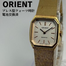 Orologio ORIENT Bracciale Quarzo Anni 80 Cassa 19mm Tono Oro con Quadrante...