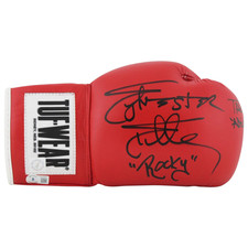 Guantone ROCKY autografato Sylvester Stallone e Talia Shire COA Beckett