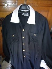 LUISA SPAGNOLI VESTITO ELEGANTE NERO DA DONNA TG. 52