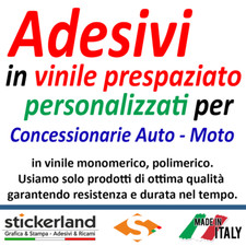 Adesivi in vinile prespaziato personalizzati per Concessionarie Auto - Moto