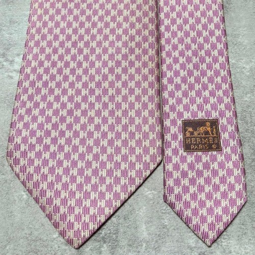 Cravatta jacquard hermes rosa - cravatta,