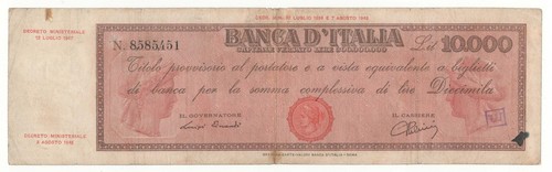 10000 lire titolo provvisorio - 10000,