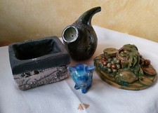 Lotto Oggetti Vari In Terracotta smaltata fatti a mano