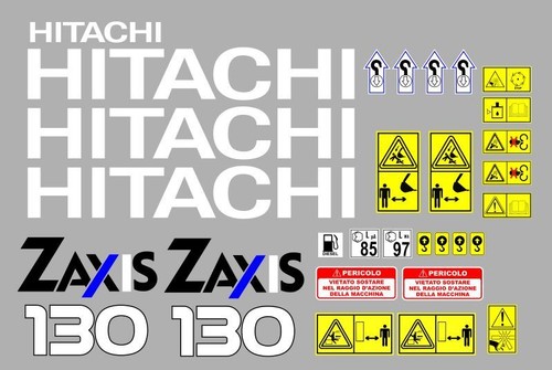 Hitachi 130 decalcomanie - hitachi, zx
