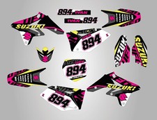 KIT GRAFICHE DECAL SHOCK SUZUKI RMZ 250 ANNO 2007 2008 2009 PINK FUCSIA CRYSTAL