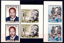 Liberia 1968 Martin Luther King Razzismo Diritti Umani Lincoln Presidente Imp MNH/3
