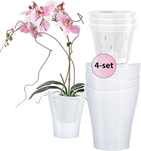 Set vasi per - 4, orchidee,