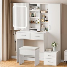 Bianco toeletta con tre - bianco, colori