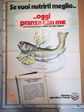 MANIFESTO ORIGINALE SE VUOI NUTRIRTI MEGLIO MANGIA LA TROTA MINISTERO FORESTE