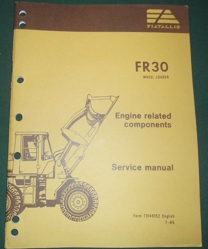 Fiat allis fr30 - fiat, manuale