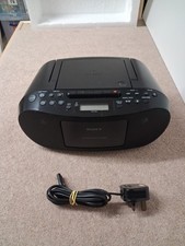 Sony CFD-S50 CD Tape Deck Radio Lettore AUX Registratore Manico Portatile Nero