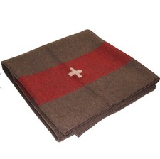 Coperta lana marrone esercito