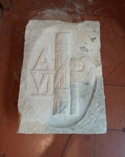 RARA ORIGINALE PIETRA SCOLPITA VENTENNIO ANNO VI 1926 FASCIO BENITO MUSSOLINI