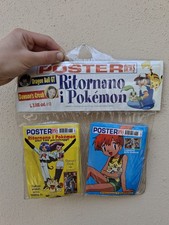 POSTER NEWS Ritornano I Pokemon - Espositore + 6 Mini Riviste Sigillate Vintage