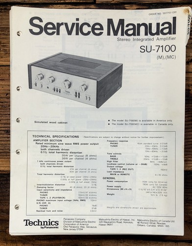 Technics 7100 amplificatore - technics,