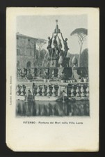 cartolina VITERBO fontana dei mori nella villa lante