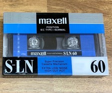 Maxell S-LN 60 cassette audio vuote ferriche nastro 60 minuti nuovo sigillato stock