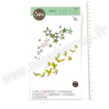  Sizzix Thinlits   - 2 Fustelle per Big Shot  Birds and Stars