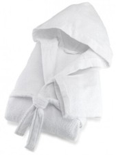 ACCAPPATOIO CON CAPPUCCIO BIANCO UNISEX TG. XL - DOMAKALE