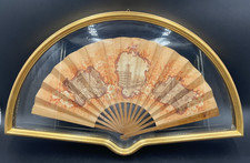 Quadro ventaglio Bilaterale ventaglierà decorata a mano vintage