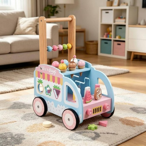 Carrello gelato legno - in,