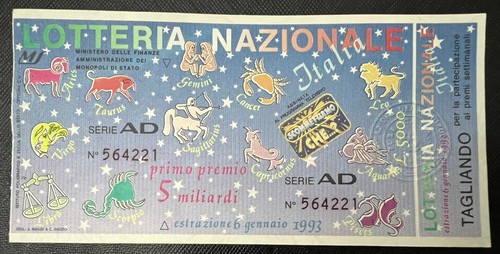 Biglietto lotteria nazionale - biglietto,