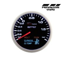 DEPO 4 IN 1 VETRO TRASPARENTE Manometro Strumento 60mm  Pressione Turbo -1+2 