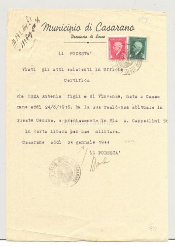 1944 municipio casarano - 1944,