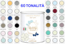 CHALK PAINT CHIC SHABBY BIANCO + 60COLORI Pittura Shabby Chic Vintage ExtraOpaca