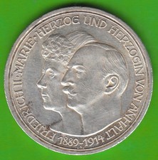 Moneta argento Anhalt 3 marchi