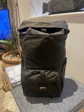 Zaino Barbour cotone cerato zaino borsa da viaggio verde oliva marrone/tartan 