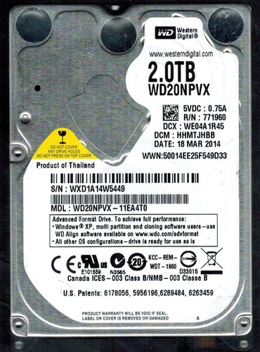 Wd20npvx 11ea4t0 wxd1a - wd20npvx-11ea4t0, s/n: