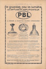 PBL diffuseur amplificateur, etab.ts Levalois - Advertising  1928
