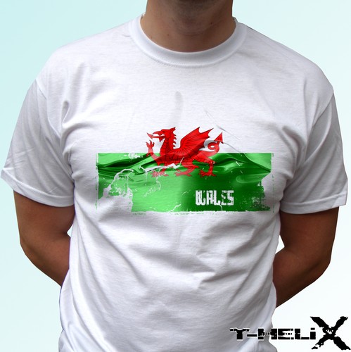 Bandiera galles t - t, shirt