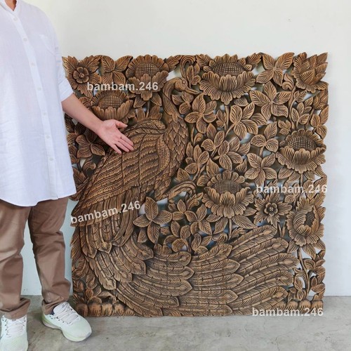 Grande parete arte legno teak