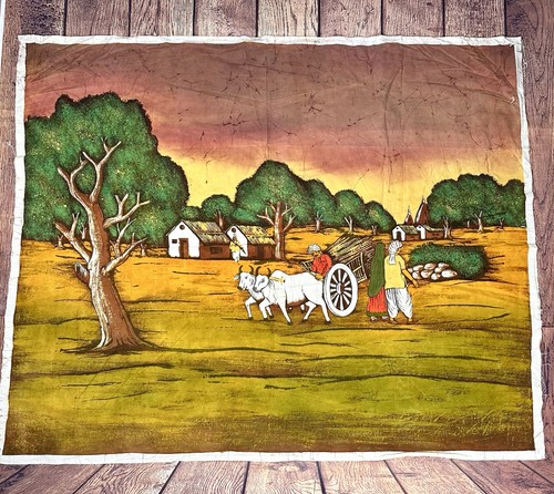 Dipinti batik vintage scena - vintage,