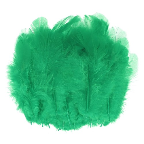 100 piume naturali verde - naturali, erba