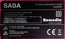 RICAMBI PER TV SABA SA43K65N